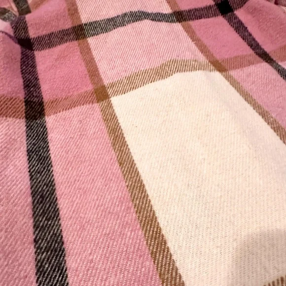 Boutique Brand Modern Roots ~ Toddler Kids Pink Plaid‎ Flannel Shirt - Picture 6 of 6